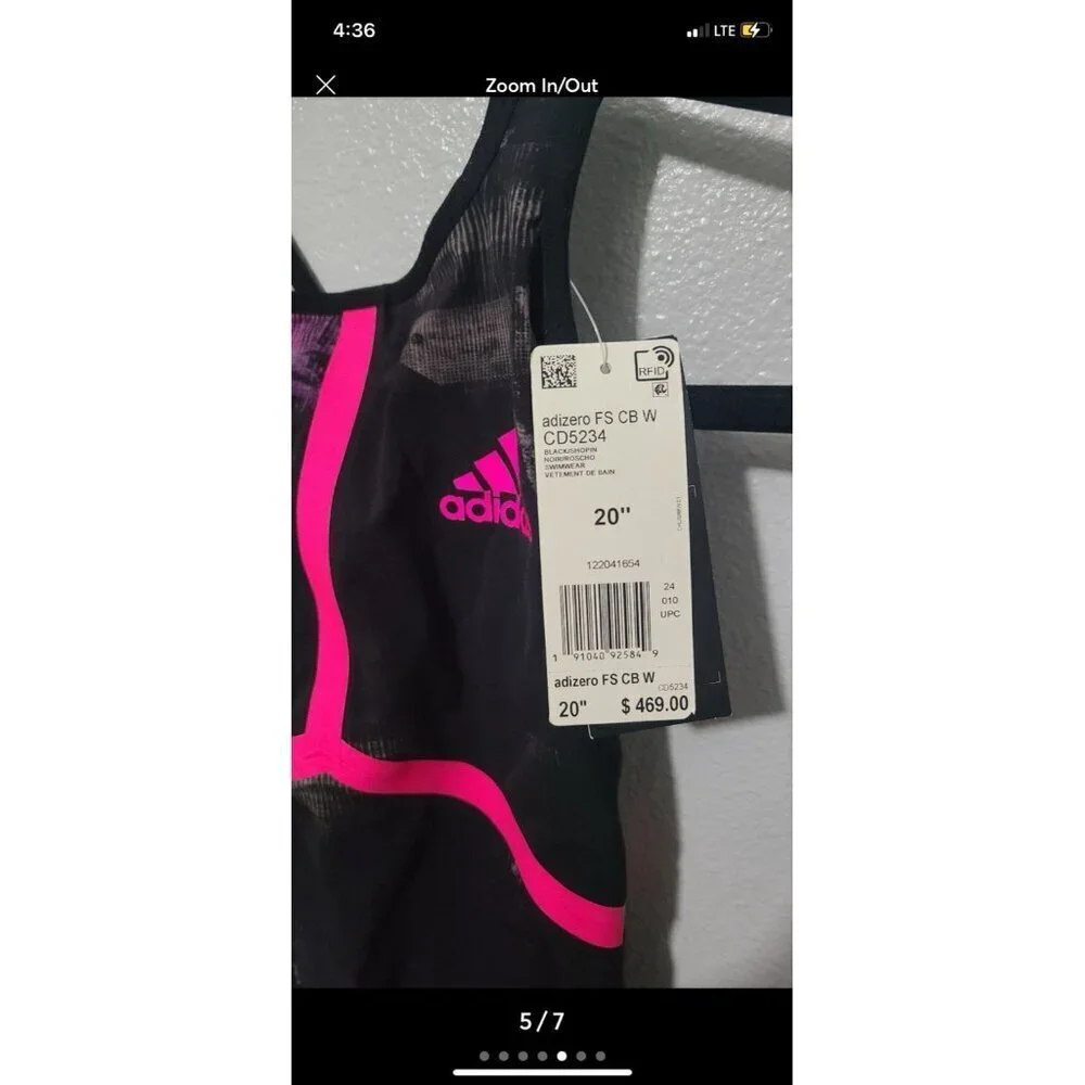 Adidas Freestyle XVIII Open Back 20” Swim Suit Speed Skin CD5235  $469 FINA  NEW